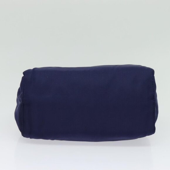 PRADA Hand Bag Nylon Metal Blue Gold Auth 137214 - Picture 6 of 16
